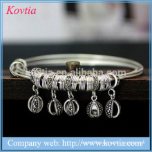 Thai Silver bracelet charm baby bangle three layer children bracelet 925 sterling silver jewellery